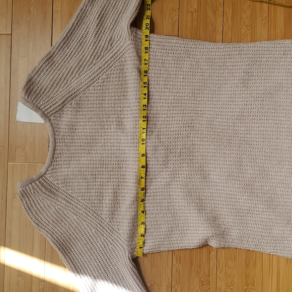 Nordstrom rack Love Tree sexy plunging V back sweater dress neutral taupe beige - Picture 9 of 12